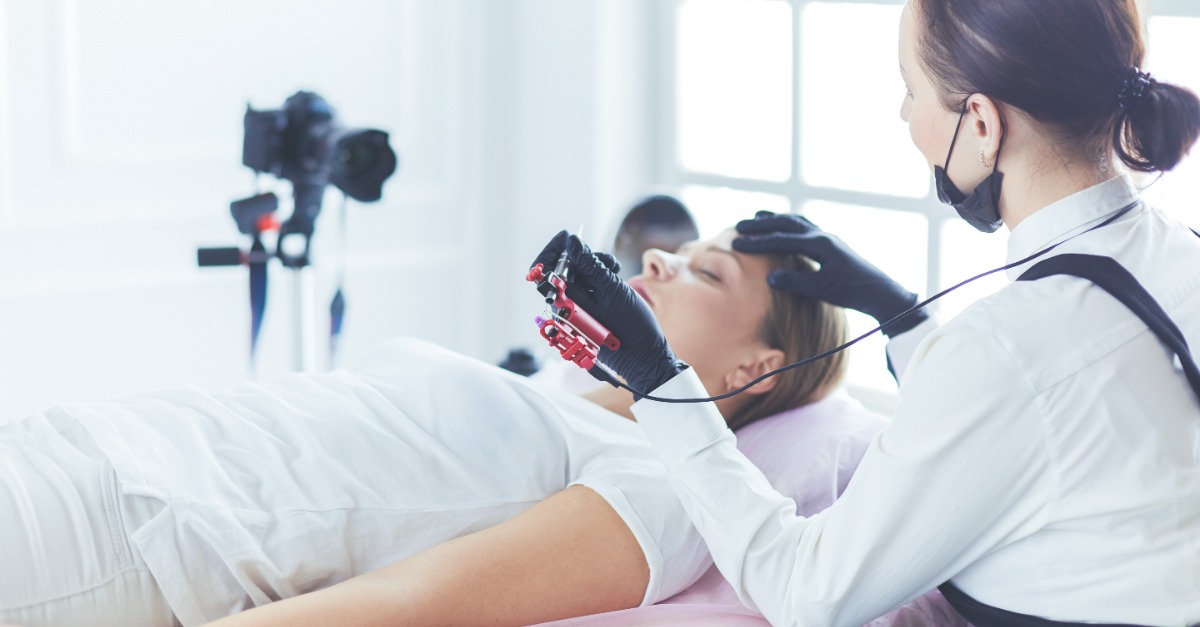 Med Spa Practioner Recording Short Form Videos for Business Page