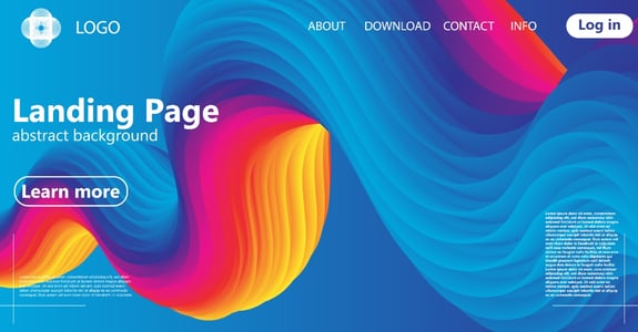 Abstract Landing Page Example for effective landing pages