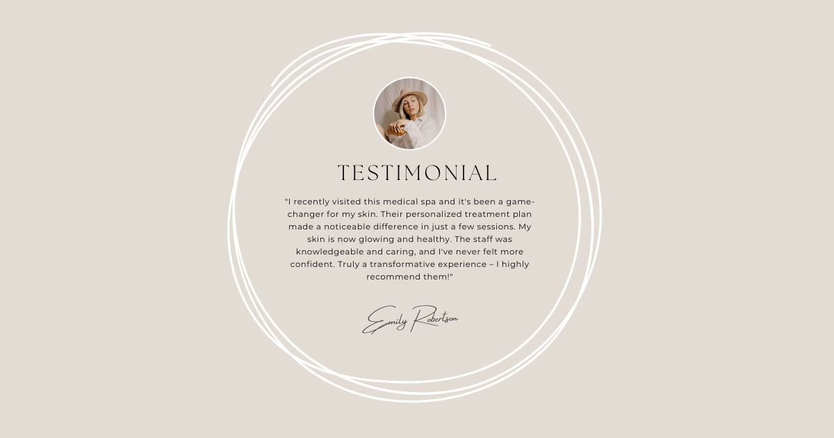 Client Testimonial About A Medical Spa Instagram Post